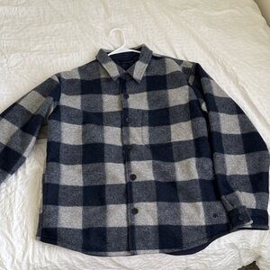 Banana Republic Navy and Gray Plaid Jacket